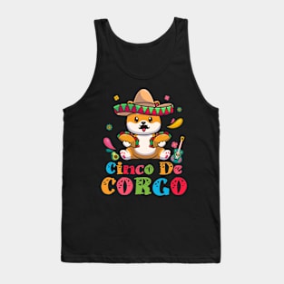 Cinco De Mayo Funny Mexican Corgi Cute Dog Lover Corgo Tank Top